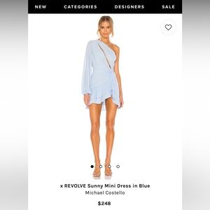 Michael Costello Baby Blue Dress